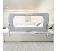 DEALNASTAR Barrière de lit pliable pour tout-petits, 32in / 85 cm de hauteur, réglable en hauteur, pour enfants, ajustement universel, pour lits jumeaux/double/très grand lit/grand lit.