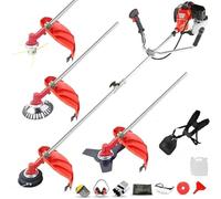 DEALOURUS 52cc Multi-outil de jardin 3 en 1 à essence Débroussailleuse ligne de coupe d'herbe, lame 3T, fil d'acier. Excellent outil électrique pour l'extérieur (tagliabordi avec manche en