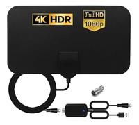 Deals Antenne TV interne antenne pour dtt dvb-t/dvb-t 2 pour TV numérique avec amplificateur signal antenne support 4k hd