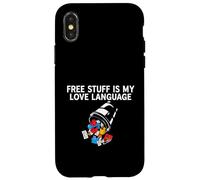 Deals Hunter Free Stuff is My Love Language Coque pour iPhone X/XS