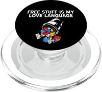 Deals Hunter Free Stuff is My Love Language PopSockets PopGrip pour MagSafe