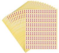 dealzEpic - Lot de 15 feuilles d'autocollants en forme de flèche rouge - Autocollants à décoller et à coller, indicateur de défaut d'inspection des produits