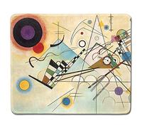 dealzEpic - Tapis de Souris Art - Tapis de Souris en Caoutchouc Naturel avec célèbre Peinture Abstraite de la Composition 8 par Wassily Kandinsky - Bords Cousus - 24,1 x 20,1 cm