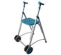 Déambulateur 2 roues, Mod. Kamaleón, Pliable, Rollator Réglable en hauteur, Aluminium, Couleur Émeraude