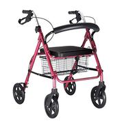 Déambulateur à 4 roues léger pliable réglable en hauteur avec panier de siège en aluminium It's so Kind of You Thoughtful (roue de 20,3 cm)