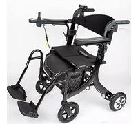 Déambulateur à assistance électrique avec siège | Trottinette pliable et alternative légère aux fauteuils roulants | Chariot à batterie au lithium pour personnes âgées et personnes âgées