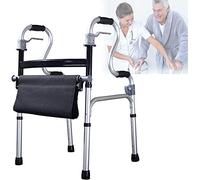 Déambulateur À Roulettes À Hauteur Réglable, À Roulettes, À Un Bouton, Compact, Pliable, Léger, Standard Pour Les Personnes Âgées, Poids De 396 Lb