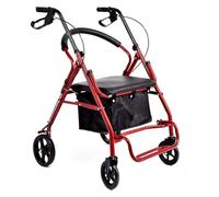 Déambulateur à roulettes, déambulateur vertical avec siège, déambulateur à quatre roues pliable avec dossier et siège peu encombrant