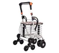 Déambulateur à roulettes, déambulateur vertical, rouleau en aluminium avec siège léger pliable avec frein verrouillable, hauteur réglable, adapté aux personnes âgées handicapées
