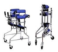 Déambulateur Aide À La Station Debout Pour Personnes Âgées Et Enfants Atteints De Paralysie Cérébrale, Appareil De Rééducation Pliable, Réglable En Hauteur, Avec Siège À 4 Roues
