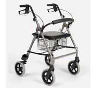 Déambulateur Aluminium Léger Éco II Pliable Panier Siège Cadre Arrière Stockh