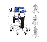 Déambulateur Cadre De Marche Avec Frein À Main, 8 Roues Pour Personnes Âgées, Hauteur Et Largeur Réglables, Aide À La Mobilité Pour Les Accidents Vasculaires Cérébraux Des Membres Inférieurs