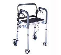 Déambulateur, cadre de marche pliable en aluminium, aide à la mobilité, déambulateur avec siège et 4 roues et frein Aides à la marche avec sièges et roues qui se plient C'est si gentil de votre part