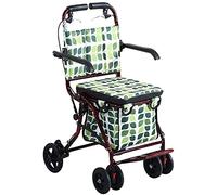 déambulateur, Cadre de marche Standard à 4 roues, aide la pliable, siège réglable en hauteur, for personnes âgées