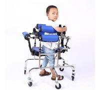 Déambulateur de rééducation pour enfants, pliable et portable avec hauteur réglable et siège, aide à la mobilité pour la paralysie cérébrale