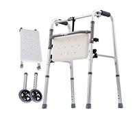 Déambulateur, Déambulateur Déambulateur Standard, Réglage à 8 Vitesses, Aide à la Mobilité de Marche, Déambulateur Pliant Double Mode pour Personnes Âgées, Accessoires Amovibles pour la Rééducation en
