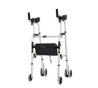 Déambulateur, déambulateur debout pour personnes âgées avec siège, hauteur réglable, accoudoir et roues, déambulateur pour adultes et personnes handicapées, capacité de 400 livres.