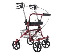 Deambulateur Déambulateur étroit à roulettes avec siège for personnes âgées et petits espaces, pliable avec panier et 4 roues for personnes âgées