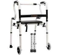 Deambulateur Déambulateur pliable for personnes âgées avec siège, léger et réglable en hauteur for personnes âgées handicapées.