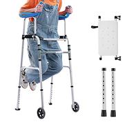 Déambulateur droit d’aide à la marche Seniors Personnes de grande taille de plus de 6', Roues Accoudoir, Charge Lourde 150Kg - Déambulateur Léger Âgé