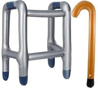 Déambulateur Gonflable Canne Gonflable Canne de Marche, bâton de Marche Gonflable pour Votre Costume de Grand-mère ou de Grand-père pour Le Carnaval/Mardi Gras ou comme Gag pour Un Anniversaire