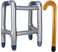 Déambulateur gonflable canne gonflable canne de marche, bâton de Marche Gonflable pour votre costume de grand-mère ou de grand-père pour le carnaval/mardi gras ou comme gag pour un anniversaire