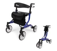 Déambulateur Parvum SuperLight - Uniquement 5,1 kg, en aluminium, pliable en deux, câbles de frein dissimulés - Idéal pour un usage quotidien - Aide à la marche pour les seniors - Bleu