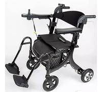 Déambulateur pliable, 5 en 1 déambulateur électrique, fauteuil roulant électrique pliable pour personnes âgées, fauteuil roulant léger avec batterie au lithium pour les personnes âgées