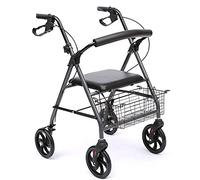 Déambulateur pliable à 4 roues, posture verticale, déambulateur vertical à hauteur réglable, déambulateur pour personnes âgées avec roues et siège,