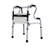 Déambulateur pliable avec siège, déambulateur léger en aluminium léger à hauteur réglable pour personnes âgées, capacité portante : 330 lb
