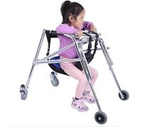 Déambulateur pliable, déambulateur à hauteur réglable for enfants atteints de paralysie cérébrale, handicap, réadaptation, déambulateur auxiliaire(Small)