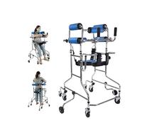 Déambulateur Pliable Pour Personnes Âgées Avec Cadre Réglable Et 8 Roues, Pour La Rééducation De L'Hémiplégie Et Des Personnes Handicapées De 150 À 180 Cm