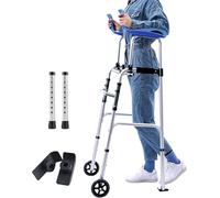 Déambulateur Pliable pour Personnes âgées, Déambulateur Vertical Léger pour Personnes âgées Handicapées Déambulateur Debout Adulte avec Accoudoir, Cadre D, Walker with Wheels