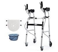 Déambulateur pliable pour personnes âgées en hauteur réglable - Aide à la mobilité auxiliaire pour personnes âgées handicapées avec 4 roues, frein à main, bidet réversible, chaise percée, B Star of