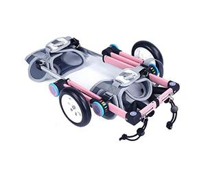 Déambulateur pliable, roues de marche, petit fauteuil roulant pour pattes arrière, chariot de marche pour chien, fauteuil roulant pour pattes postérieures handicapées, chat/chien/chiot, promenade en