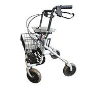 Déambulateur Polyvalent 4 Roues - Aide à la Marche aux Personnes Âgées - Multiples Emplacements de Rangements - Poignées Ergonomiques et Freins Parking - Structure Robuste - Rollator Primo