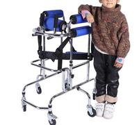 Déambulateur portable pour enfants atteints de paralysie cérébrale, 6 roues, hauteur et largeur réglables, équipement auxiliaire pour la rééducation et la marche.