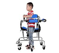 Déambulateur portable pour personnes atteintes de paralysie cérébrale, déambulateur de rééducation, déambulateur à 6 roues, cadre de marche à 6 roues pour exercices de rééducation, 80-120 cm