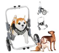 Déambulateur pour chien en fauteuil roulant pour pattes avant - 4 roues - Aide à la mobilité pour animaux handicapés - Chariot pour chien à soutien complet pour une meilleure marche