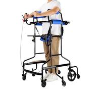 Déambulateur pour enfants atteints de paralysie cérébrale, déambulateur vertical avec freins à main, rollator pliable pour personnes âgées et handicapées, hauteur réglable pour la rééducatio