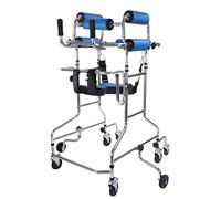 Déambulateur pour fauteuil roulant - Chariot de marche droit pour personnes âgées - Rééducation hémiplégie - Cadre support pour adultes et personnes handicapées - Pour tous les terrains - Avec 8 roues