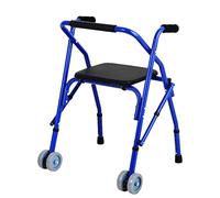 Déambulateur pour personnes âgées - Cadre de mobilité pliable léger avec 2 roues - Aide à la marche pour personnes âgées - Hauteur réglable - Aide aux personnes handicapées - Marcheurs - Étoile de