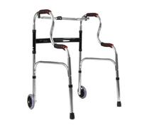 Déambulateur Pour Personnes Âgées,Deambulateur 2 Roues Pliable Leger Adulte,Hauteur Réglable,Matériau En Aluminium,Stable Et Antidérapant,Capacité De Charge Jusqu'à 180 Kg,Équipé De 2 Roues Pivotantes