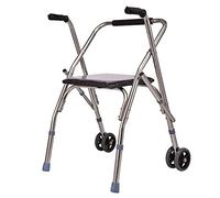 Déambulateur pour personnes âgées déambulateur cadre de marche pliant en alliage d'aluminium avec aide au déambulateur à roulettes pour déambulateur handicapé standard pour personnes âgées