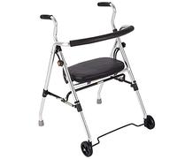 Déambulateur pour personnes âgées déambulateur cadre de marche pliant en alliage d'aluminium avec aide à la marche à roulettes pour marcheur handicapé standard pour les personnes âgées