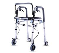 Déambulateur pour personnes âgées déambulateur cadre de marche pliant en alliage d'aluminium avec aide à la marche à roulettes pour marcheur handicapé standard pour les personnes âgées