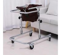 Déambulateur réglable en hauteur, entraîneur de marche 4 roues, hauteur réglable, 4 roues avec freins, conception pliante ouverte, acier au carbone épaissi, pour enfants handicapés 80-120cm
