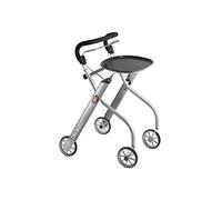 Déambulateur / rollator pour l'intérieur à 4 roues - Pliable - Argent - Let's go Indoor