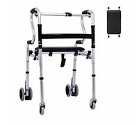 Déambulateur Roulant À Posture Verticale Avec Siège Amovible Déambulateur Médical Pliable À 4 Roues Aide À La Marche Pour Personnes Âgées À Hauteur Réglable Utilisée Pour Les Personnes Âgées Marchant