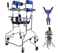 Déambulateur roulant pour personnes âgées, 8 roues réglable, aide à l'exercice de rééducation pour personnes âgées et handicapées, idéal pour se tenir debout et marcher